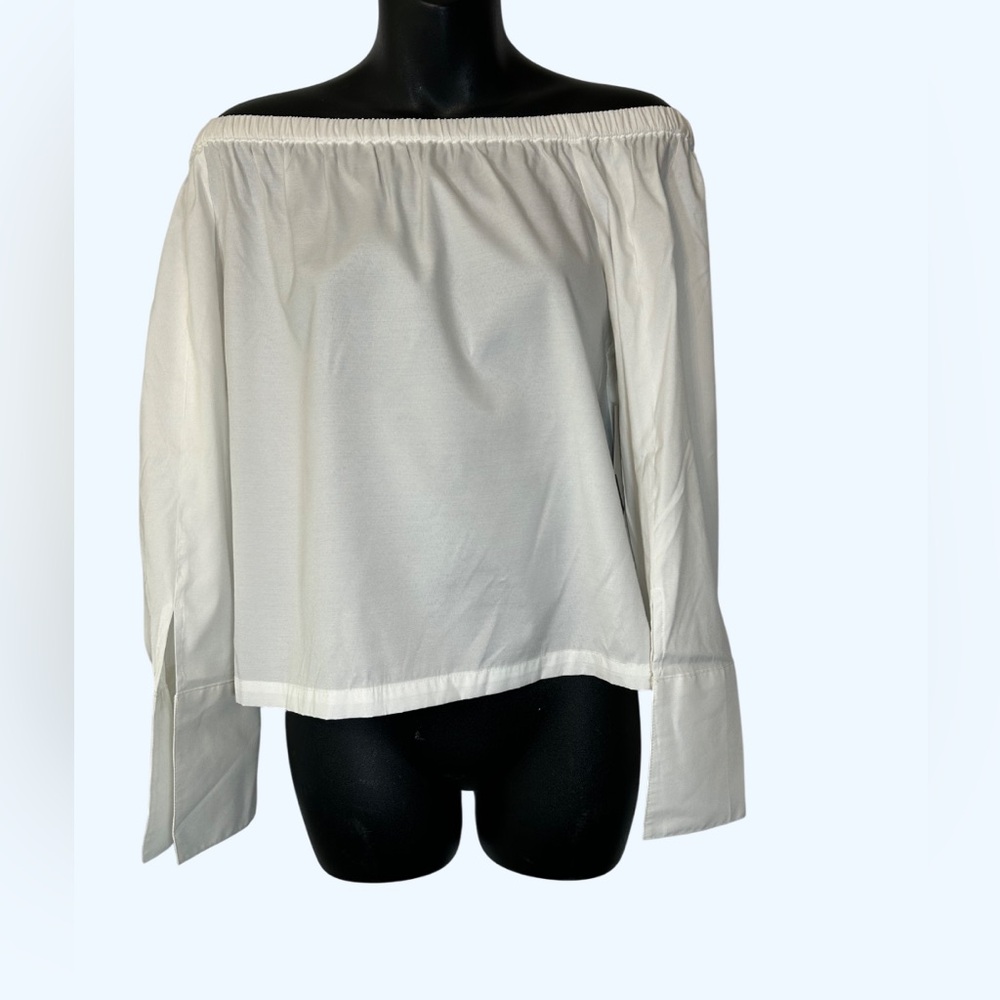 Worthington Off Shoulder White Blouse Size XS